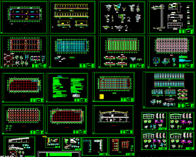 舟山二层全钢结构超市图纸