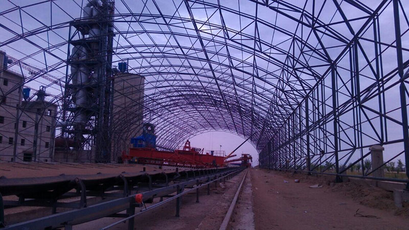 舟山煤棚网架安装