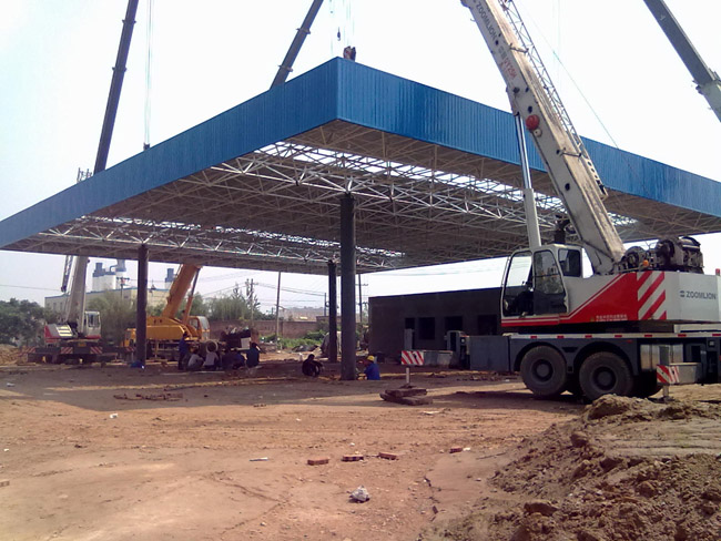 舟山加气站网架工程